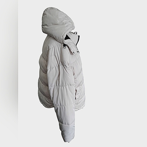 URBAN OUTFITTERS | Rae Hooded Puffer Jacket Ballerina Greyish Pink | Size Sm EUC - Picture 7 of 9